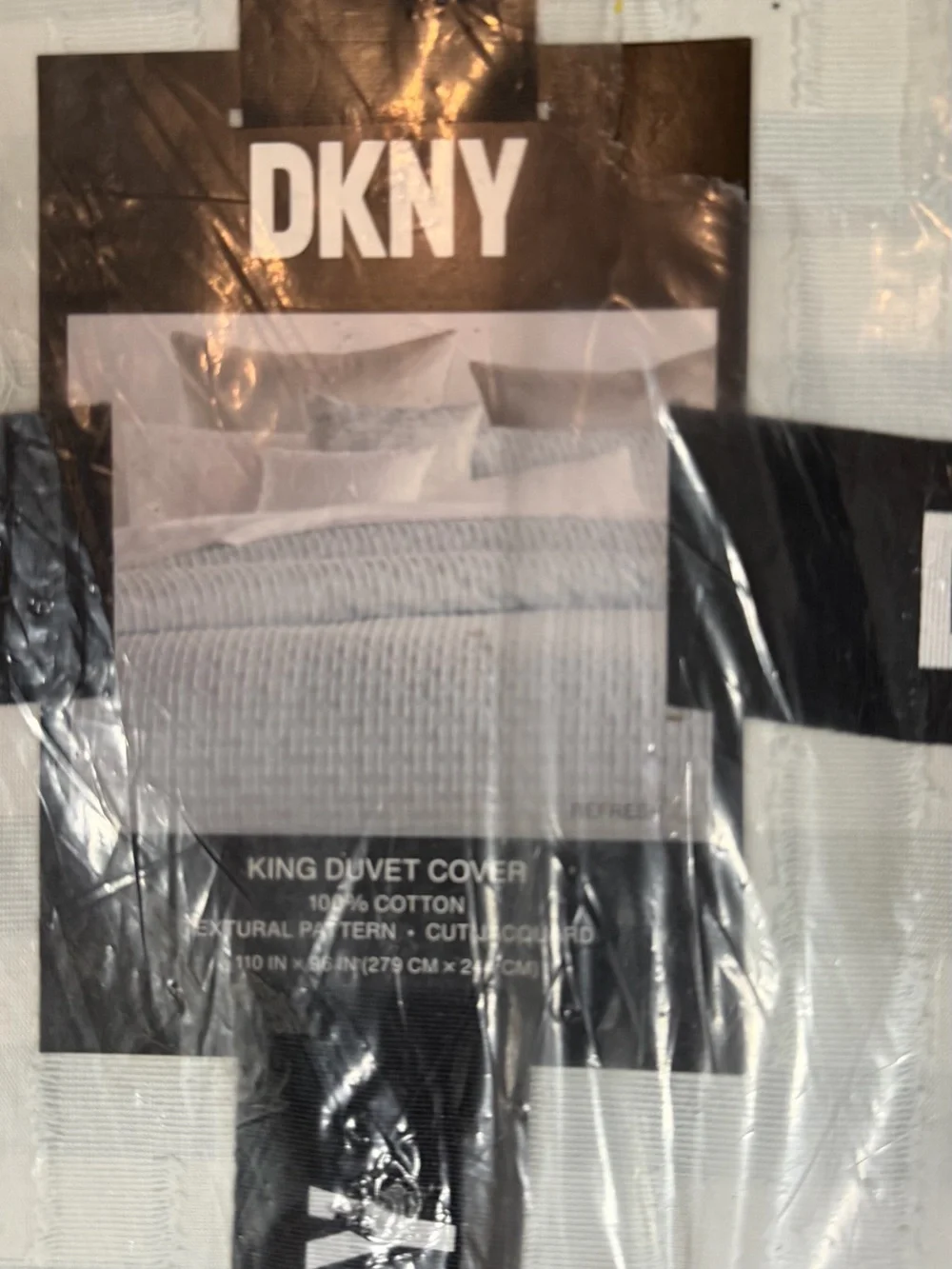 DKNY Mist Textured King Duvet Cover